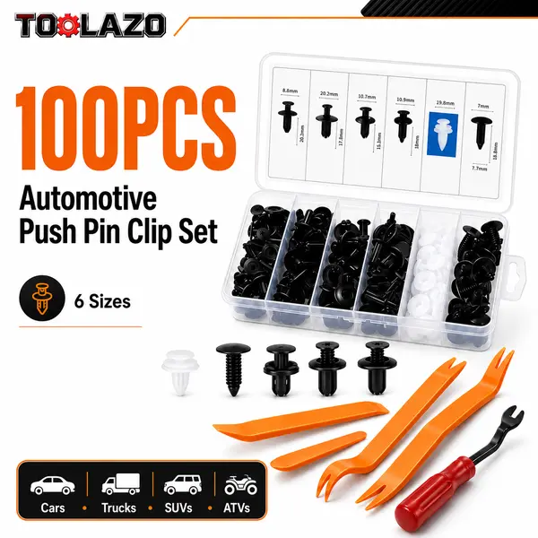100-Piece Bumper Retainer Clips Car Clips Kit