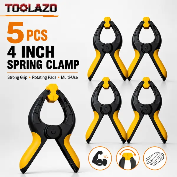 4-Pack 6-Inch Plastic Metal Secure Clamps