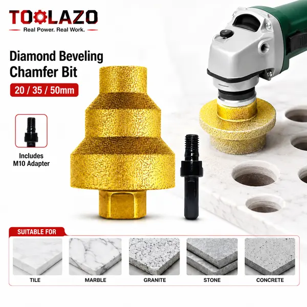 Diamond Core Bit & Chamfer Set with M10 Adapter