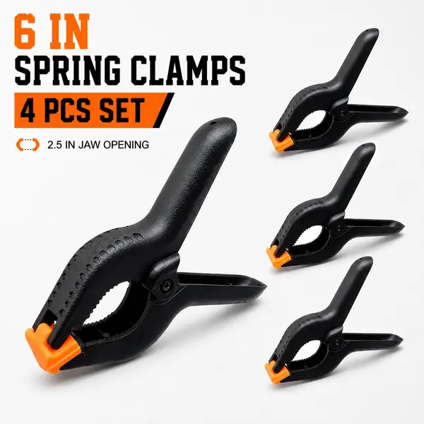 6-in Nylon Body Spring Loaded Clamps