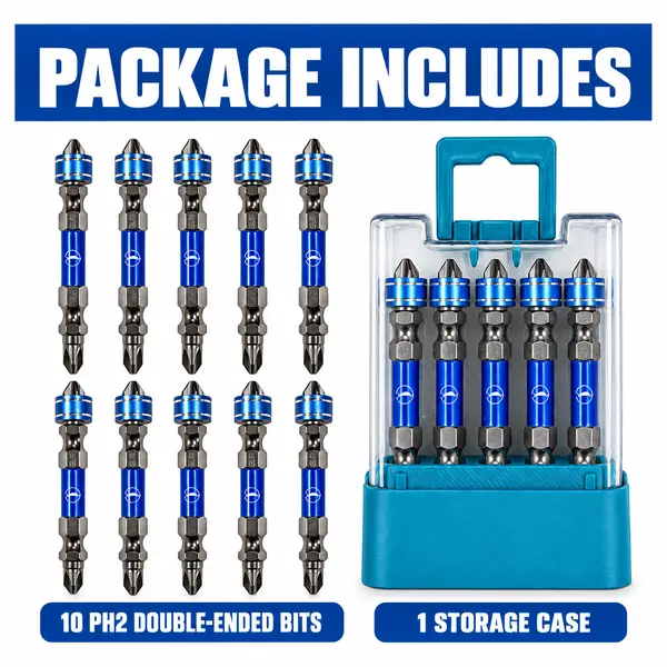 10PCS PH2 Magnetic Screwdriver Bits